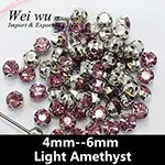 Rhinestones in claw Light Amethyst 10