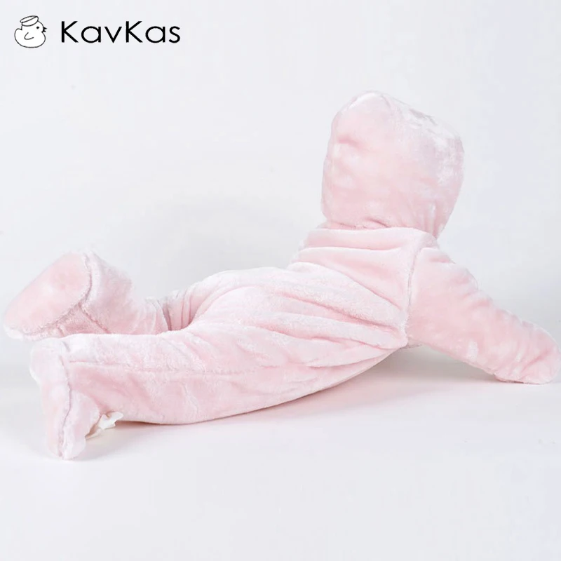 Kavkas/Детские комбинезоны с капюшоном Меховая зимняя теплая одежда принцессы