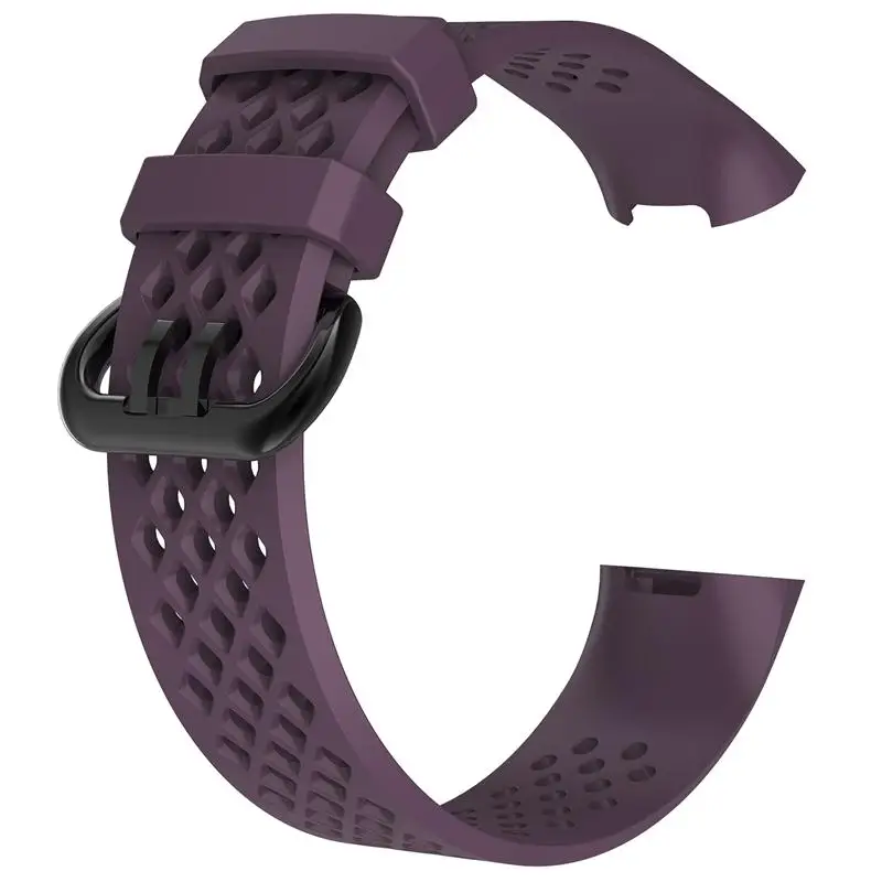 Спортивный ремешок на запястье для Fitbit Charge 3 Band Смарт-часы мягкий силиконовый сменный браслет наручных часов Браслет для Fitbit Charge3 браслет - Цвет: Purple