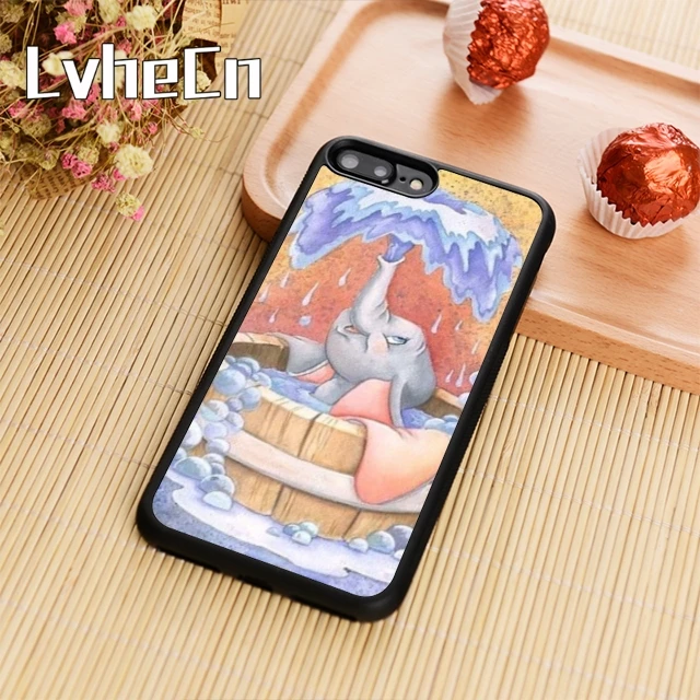 

LvheCn Dumbo Elephant Art Phone Case Cover For iPhone 4 5s SE 6 6s 7 8 plus X XS max Samsung Galaxy S5 S6 S7 edge S8 S9 note 8
