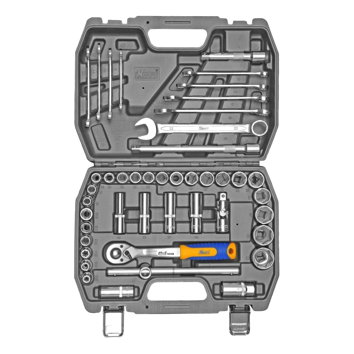 Set hand tool KRAFT CT 700683 (44 subject, end head, extension cords, Keys combined the case) цена Set hand tool KRAFT CT 700683 (44 subject, end head, extension cords, Keys combined the case) цены онлайн