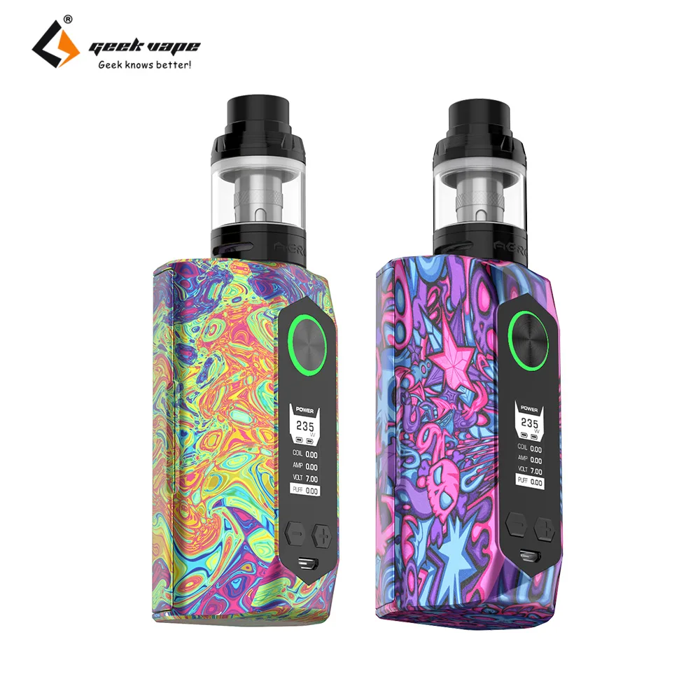 Original Geekvape Blade Kit with Aero Tank 235W Blade Box MOD Supports 18650 20700 21700 Battery by aircraft grade material
