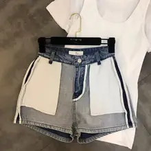 Джинсы женские Прямая хлопка средняя Весна новые декоративные карманы анти-износ тренд джинсовые шорты женские s джинсы