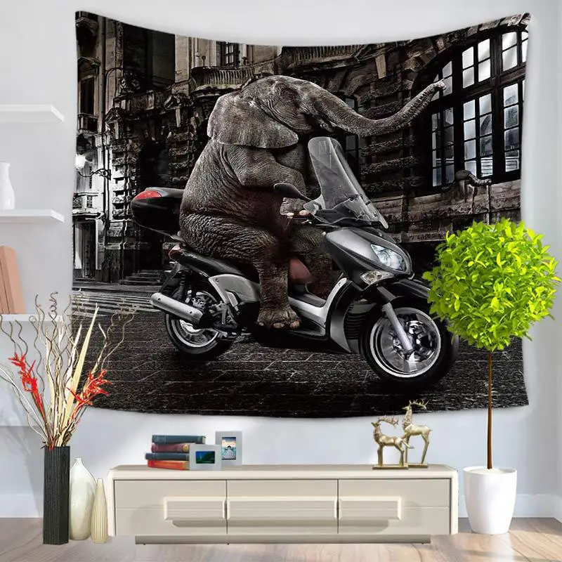 RUBIHOME Hanging Wall Tapestry 3D Design Animal Elephant Home Decor Yoga Beach Towel Throw Rug Blanket Camping Tent Travel Pad