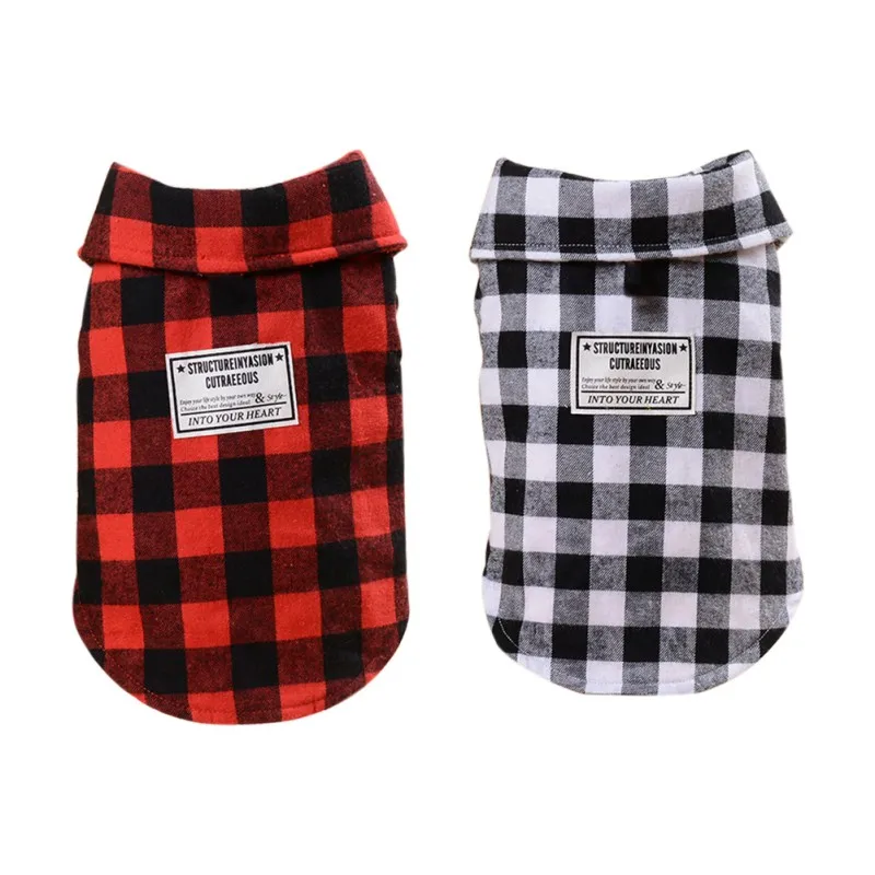 

Plaid Dog Vest Winter Windproof Pet Cotton Dog Jacket Coats Warm Dog Apparel For Cold Weather Small Medium Dogs