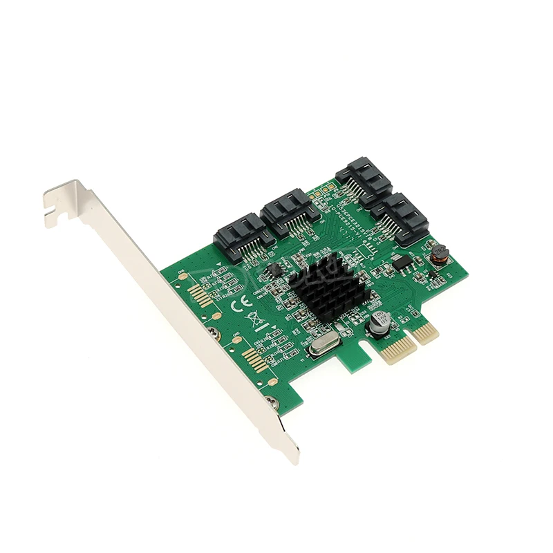 SATA 3 pci e pcie ssd контроллер pcie ssd SATA адаптер 4 PCI express SATA port multiplier карты чип Marvell 88SE9215 низкий профиль