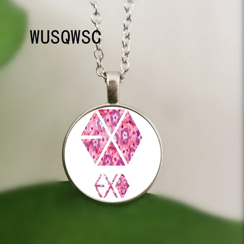 WUSQWSC EXO кулон колье заявление серебро Цепочки и Ожерелья Цветы подвеска