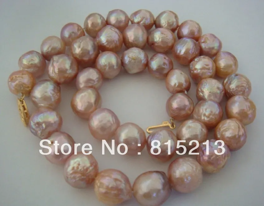 N562 GORGEOUS natural 11-12MM MULTICOLOR KASUMI BAROQUE PEARL NECKLACE