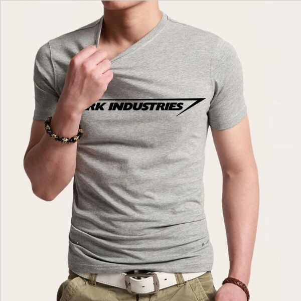 

Stark Industries Tony Stark Iron Man T Shirts Casual Novelty Print T-shirts Short Sleeve Round Neck Brand Tshirts Top Tees