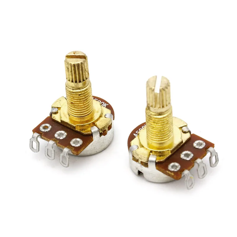 5 шт. Золотой A500k Ohm Audio мини горшки потенциометр для гитары Электрогитары|guitar