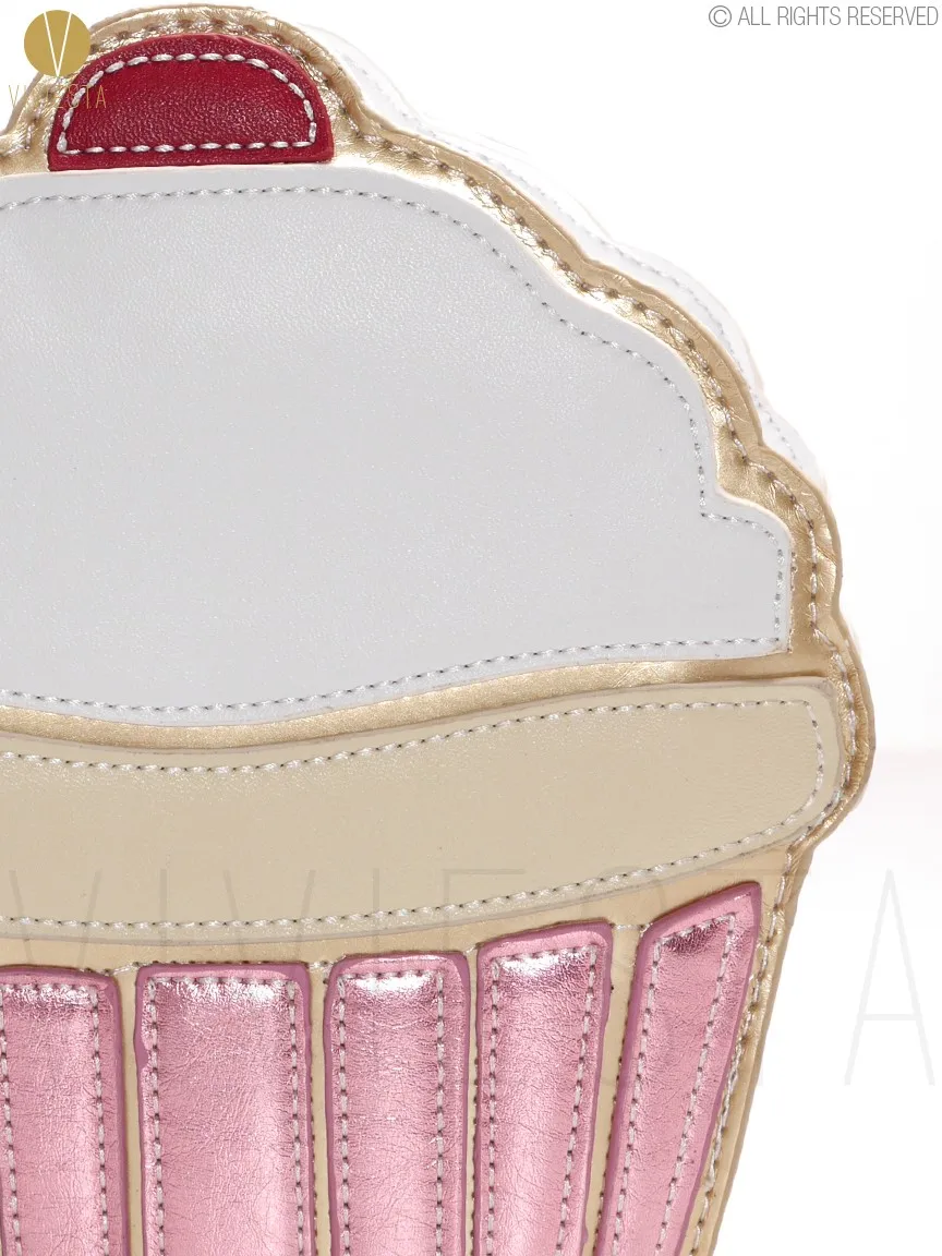 Novelty Cute Cupcake Womens Girls Shoulder Bag Handbag Chain Strap New Free P+P 