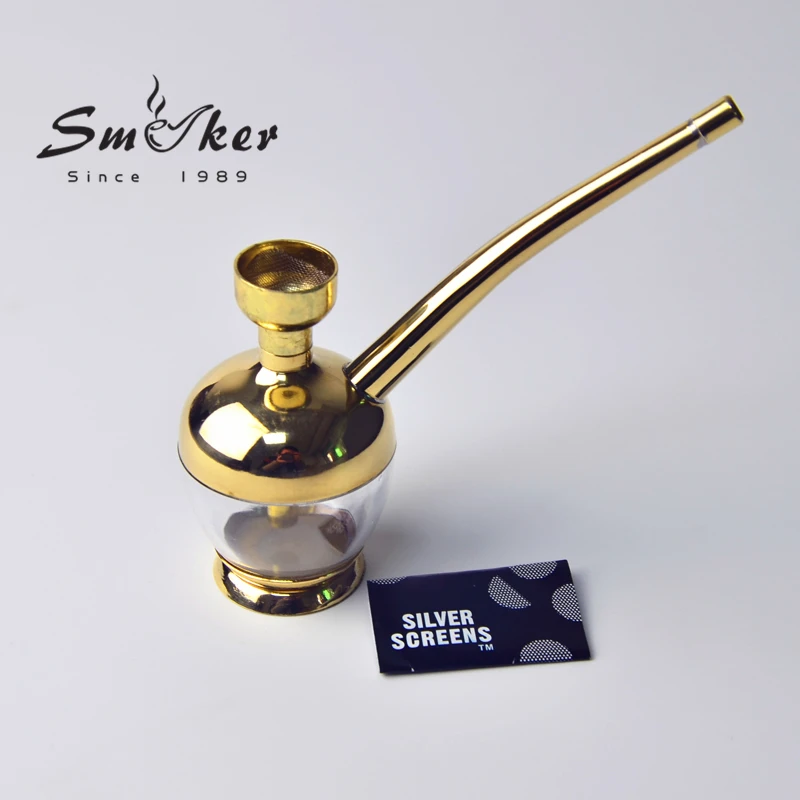 Smoker Mini Hookah for Smoking Weed Metal Smoking Water Pipe With 5 pcs