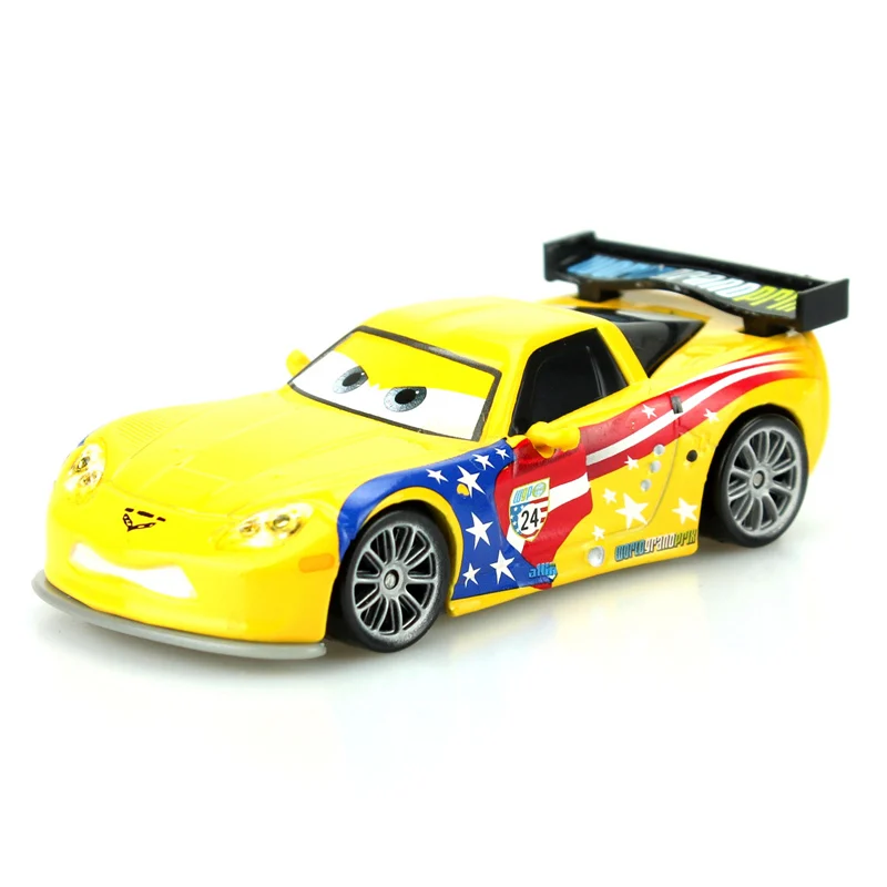 Disney Pixar Cartoon Car Американский гонщик Jeff Gorvet 1:55 масштаб литье под давлением