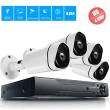 4CH 4MP AHD камера система видеонаблюдения комплект камеры безопасности Система 4 шт. AHD пуля наружная камера видеонаблюдения DVR видео рекордер