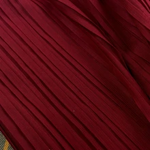 2 метра 150 см 5" Ширина винно-красный мячик гармошка плиссированная шифоновая ткань свадебное платье юбка одежда материалы MM15