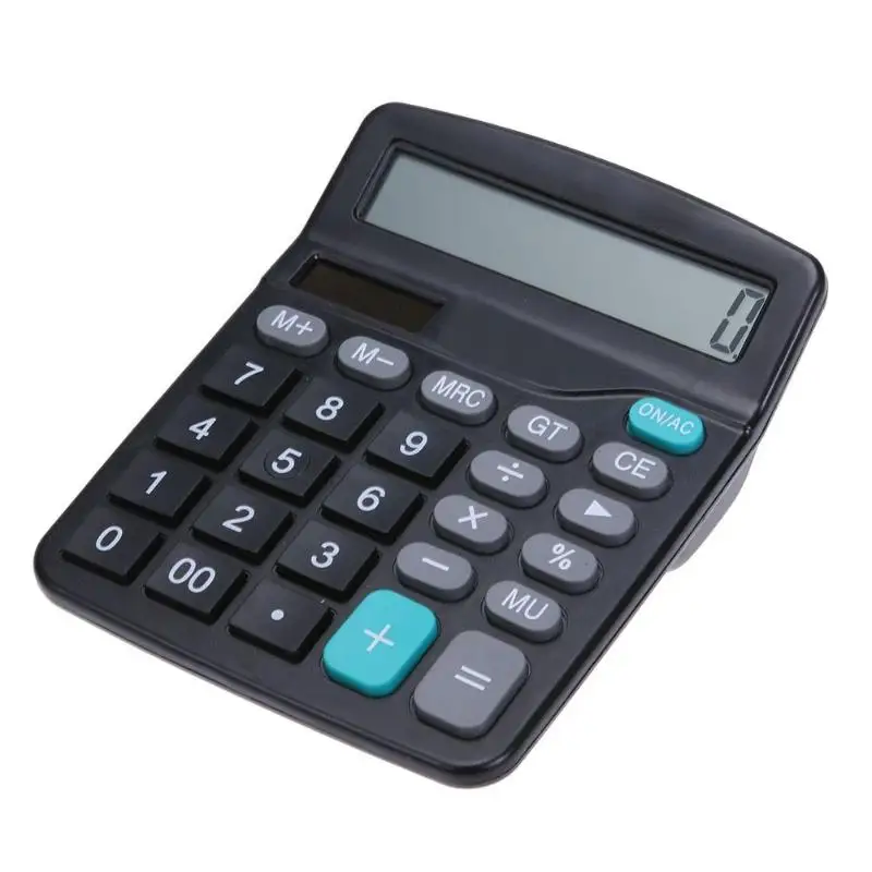 Calculator Solar Battery Light Powered Calculator 12 Digits Office Home Portable Calculator Office worker School Calculator