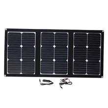 Folding Solar Pane Emergency Power Supply Solar Panel Durable Portable 60W 18V USB+DC Port Car Battery Chargiing