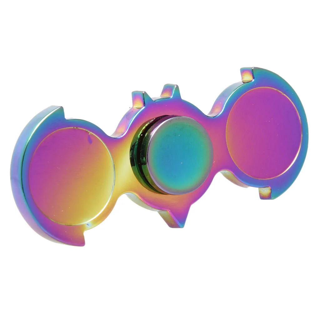 Rainbow Color Double bird Fingertip Gyroscope Toy Metal Hand Spinner For Autism ADHD EDC Sensory Fidget