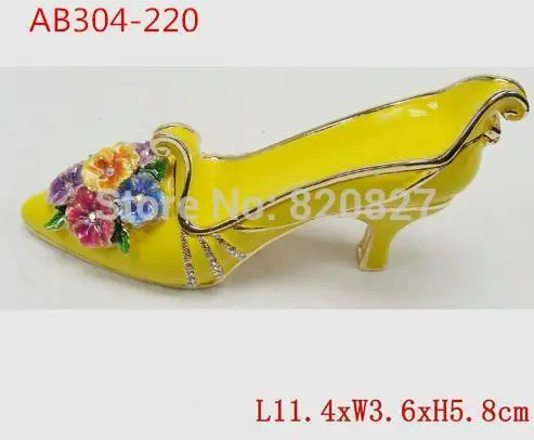 Wholesale Cheaper Price Vintage Crystals Peep Toe Shoe Ring Holder Trinket Box with Quality Czech Crystal factory price 200pcs lot sublimation blank metal key chain key ring for sublimation ink transfer printing diy gifts