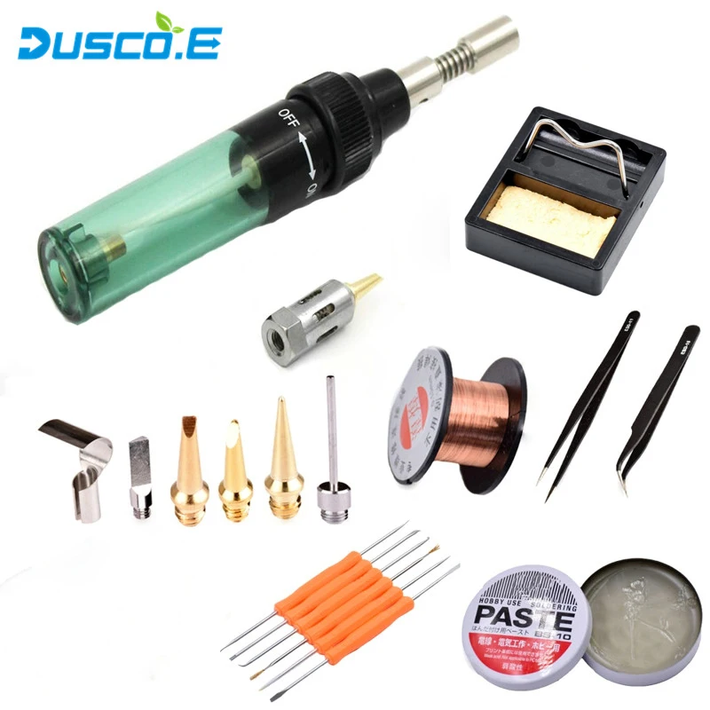 

Dusco.E Gas Soldering Iron MT-100 Electric Gas Portable Triad Gas Electric Soldering Iron Universal Soldering Iron kit HS-1115K
