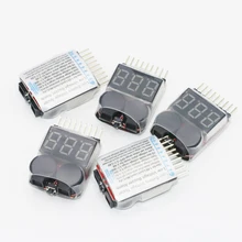 

5pcs/lot 0.5-36V 1-8S Lion Battery Tester Low Voltage Meter Buzzer Alarm 2 in 1 Indicator Checker