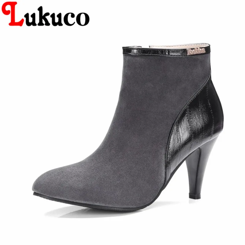 

2018 New fashion style Pointed Toe shoes size 34-46 Spike Heels Ankle Boots high quality low price super bargain women boots