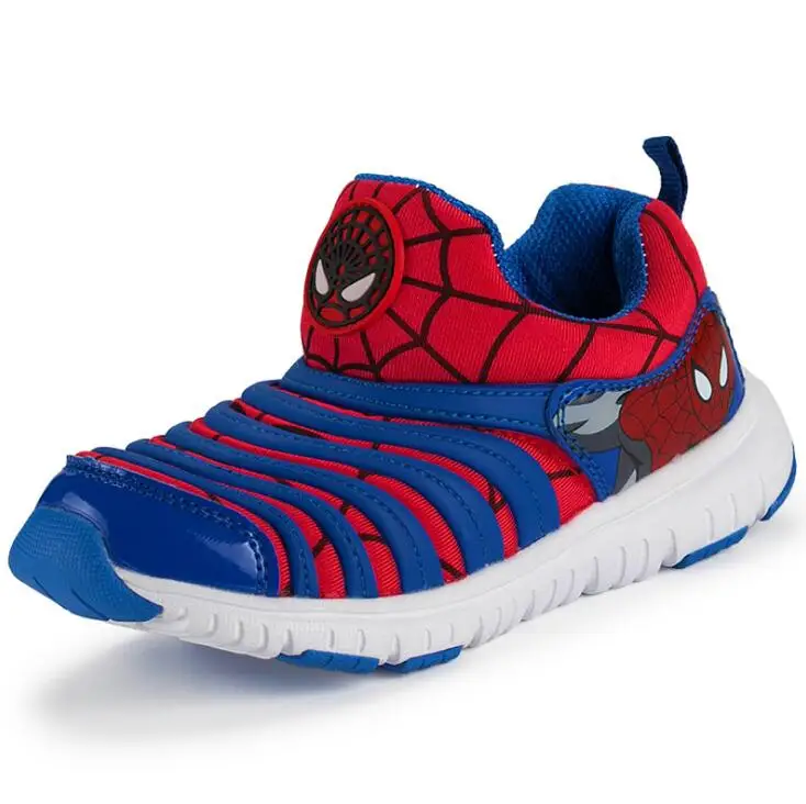 الربيع الخريف سبايدرمان الأطفال أحذية للأولاد رياضية الفتيات الرياضة الطفل عارضة ضوء تنفس الطفل الفتيان الشقق أطفال أحذية