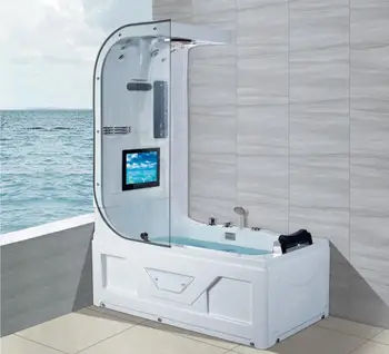 1600 luxo banheira de hidromassagem chuveiro superior tv surf & massagem banheira interior ns3220