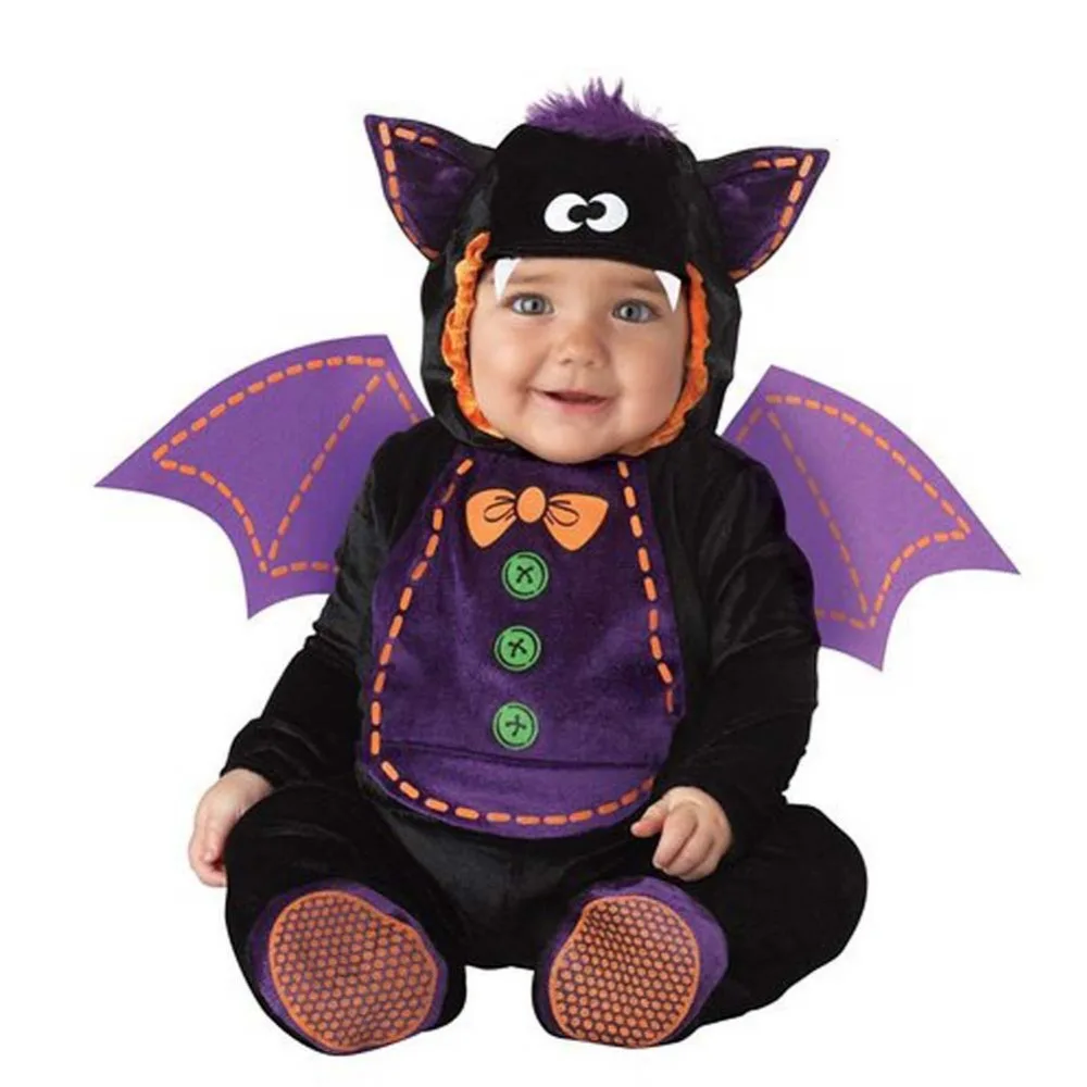 fashion bat scary baby cartoon costume boys christmas jumpsuit romper halloween kids clothing cosplay character gift - Cheap Creepy Halloween Costumes fashion bat scary baby cartoon costume boys christmas jumpsuit romper halloween kids clothing cosplay character gift - Cheap Creepy Halloween Costumes