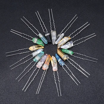

Crystal Quartz Raw Hair Pin Bridal Hair Pin Handmade Qquartz Bobby Pin Boho Unique Hair Piece Wedding Hair Accessory Gift