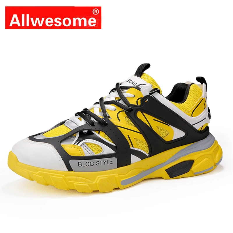 

Allwesome Trainers Balencia Sneakers Men Yellow Rubber Shoes Summer Breathable Basket Superstar Shoes Male Buty Bambas Hombre