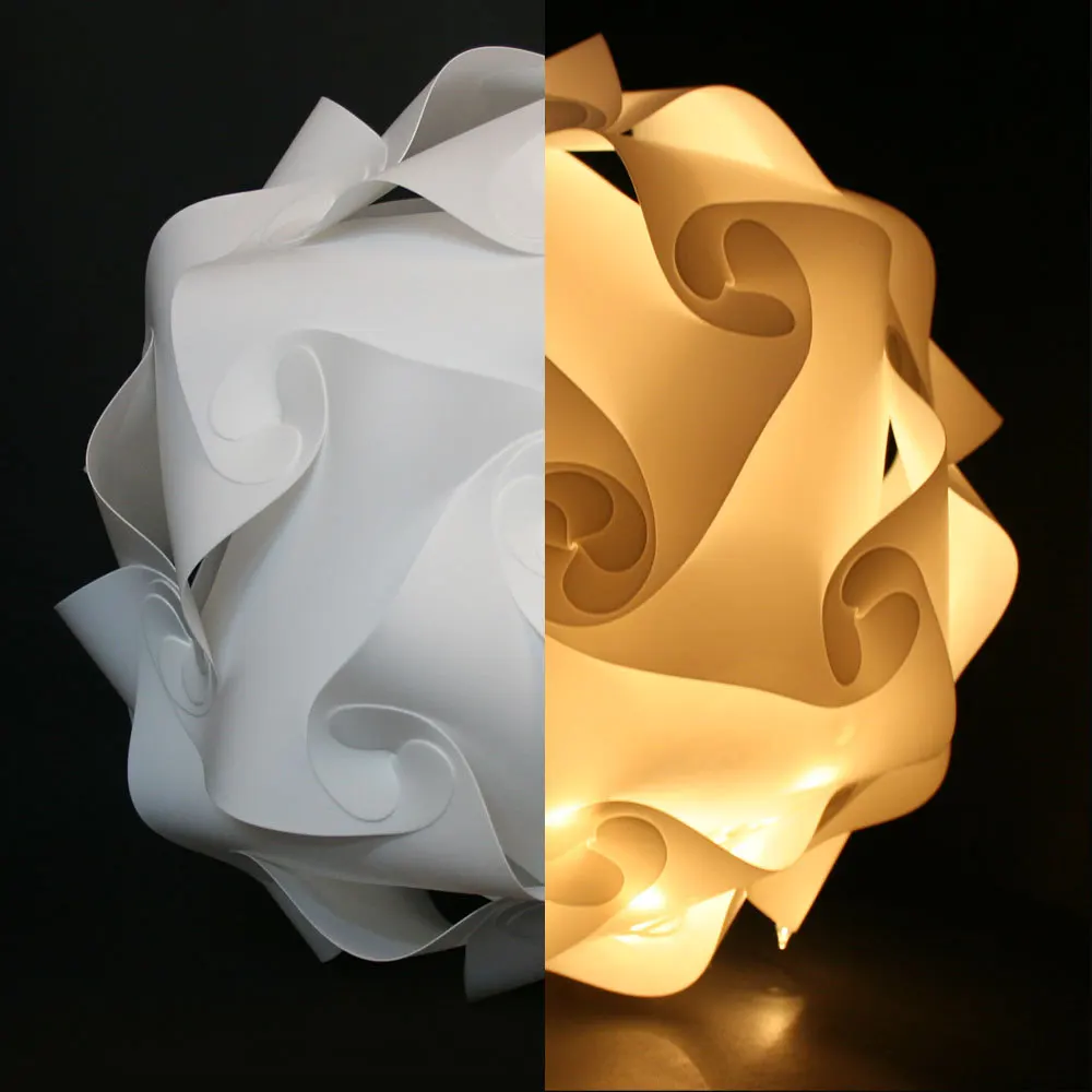 IQ Light 30 piece kit Jigsaw Puzzle ZE Infinity Light Modern Lampshade in White 