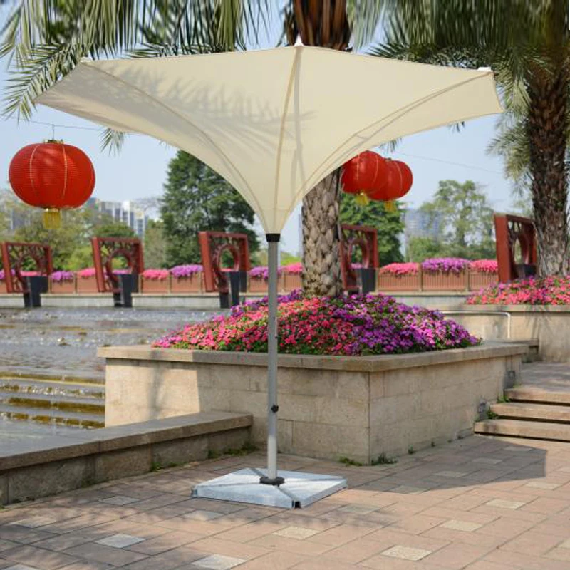 3.5 meter deluxe flower outdoor umbrella garden parasol sunshade for