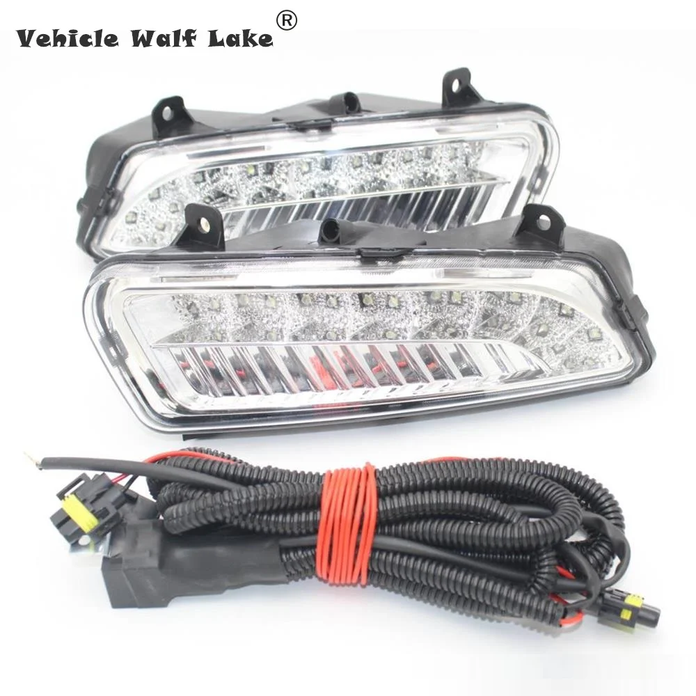 2 шт. х Светодиодные ДХО для VW Polo 6R 2010 2011 2012 2013 2014 автомобильный Стайлинг передние