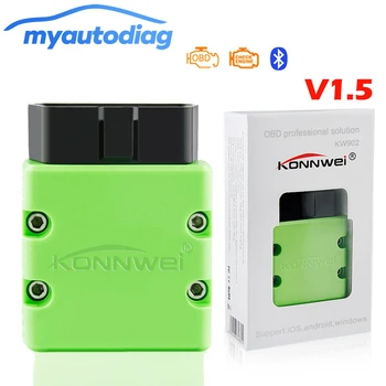 

KONNWEI OBD2 Scanner MINI ELM 327 OBDII KW902 Code Reader KW902 Bluetooth ELM327 V1.5 Chip PIC18f25k80 for Android Phone Windows