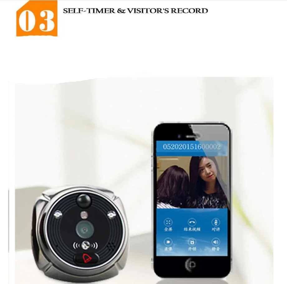 GSM глазок для просмотра 3,7 дюймов домофон видеодомофон