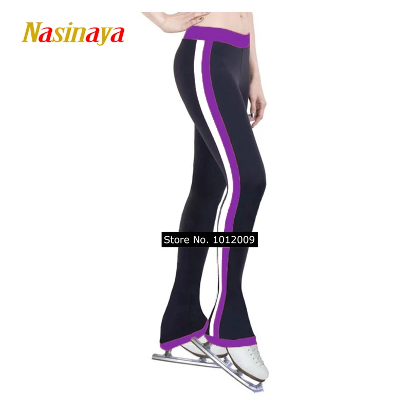 

customized clothes figure skating pants rhythmic gymnastics trousers fabric adult child girl show clothing black yellow purple