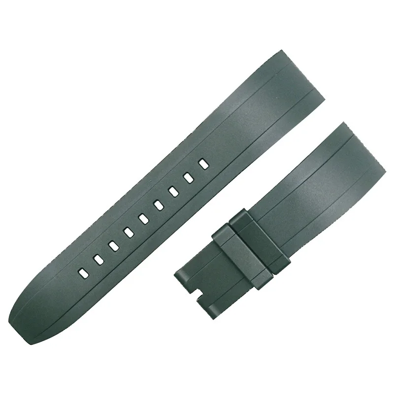 

22mm Black nature silicone Rubber Watchband watch band For Role strap Daytona Submariner GMT OYSTERFLEX Bracelet without buckle