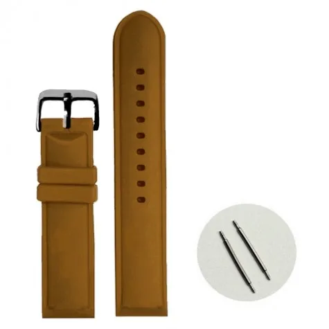 20mm Brown Color Silicone Jelly Rubber Ladies Men Watch Band Straps WB1087L20JB