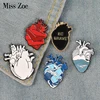 Freedom Heart Enamel Pin Starry Heart Brave Cats Bloodthirsty Hug Brooches Bag Clothes Lapel Pin Badge Jewelry Gift Doctor ► Photo 1/6