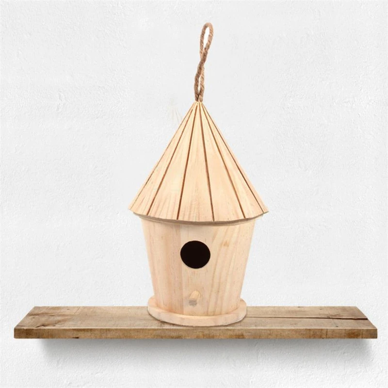 New Portable Nest Dox Nest House Bird House Bird House Bird Box Bird Box Wooden Wear-resistant Durable HOT Easy To Use box C030705