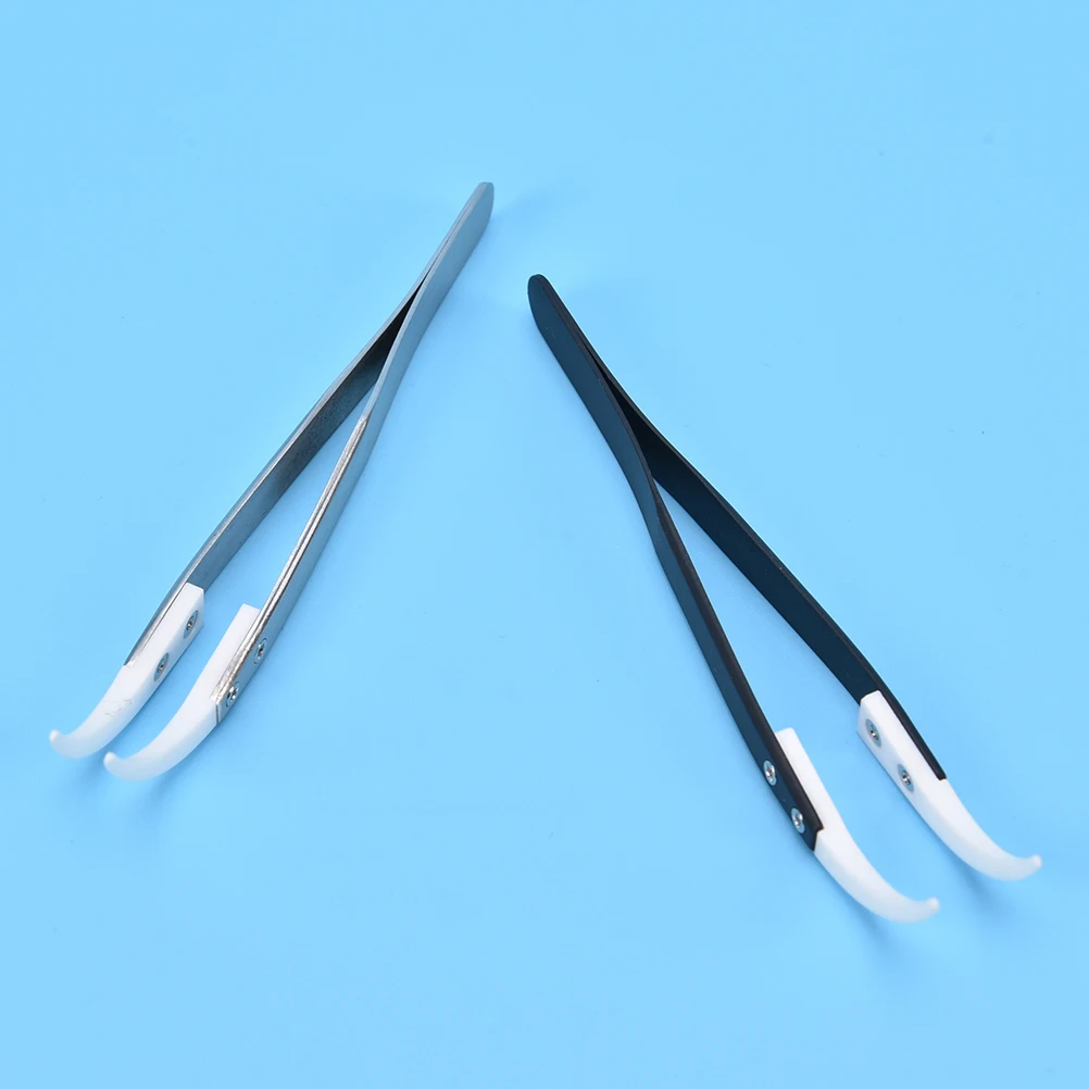 

Heat Resistant Stainless Steel DIY Tools Ceramic Tweezers Non Conductive Ceramic Pointed Tip 13cm