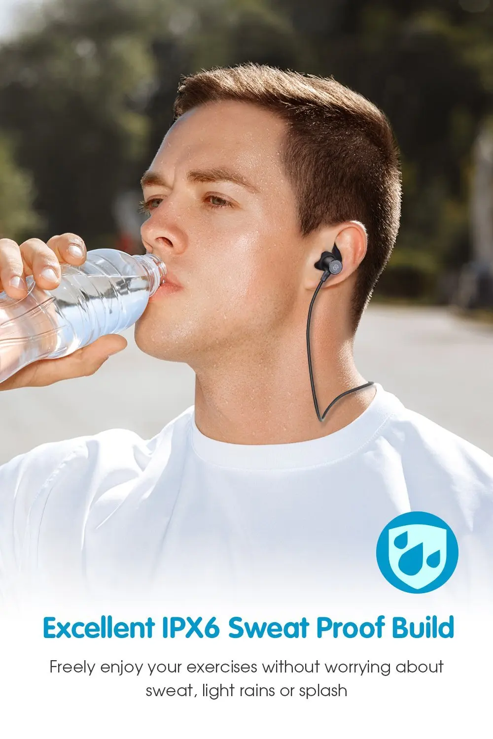 SoundPEATS супер бас стерео беспроводные Bluetooth наушники-вкладыши спортивные IPX6 водонепроницаемые наушники с микрофоном для iPhone samsung sony