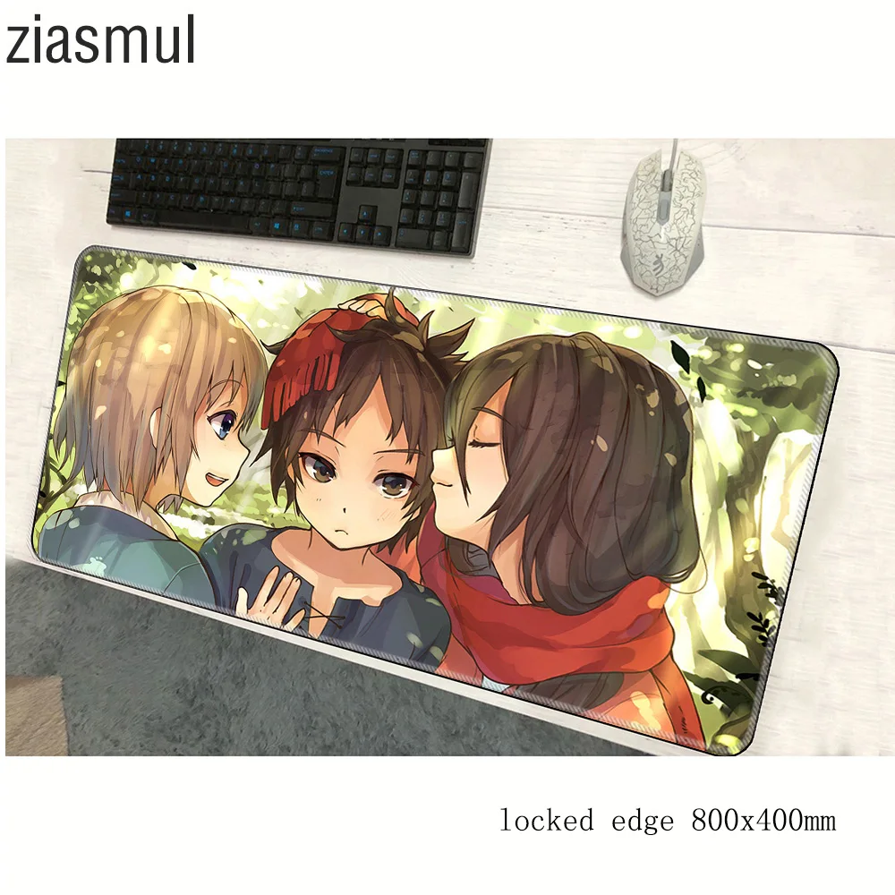 attack on titan mouse pad locked edge pad to mouse notbook computer