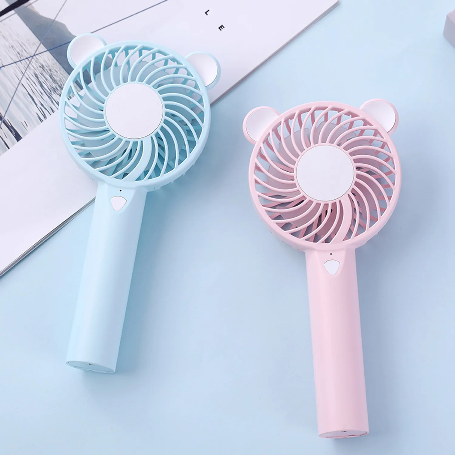 Usb мини портативные вентиляторы, мини портативный вентилятор со светодиодными голливудскими лампами, перезаряжаемый электрический вентилятор, портативный Persona