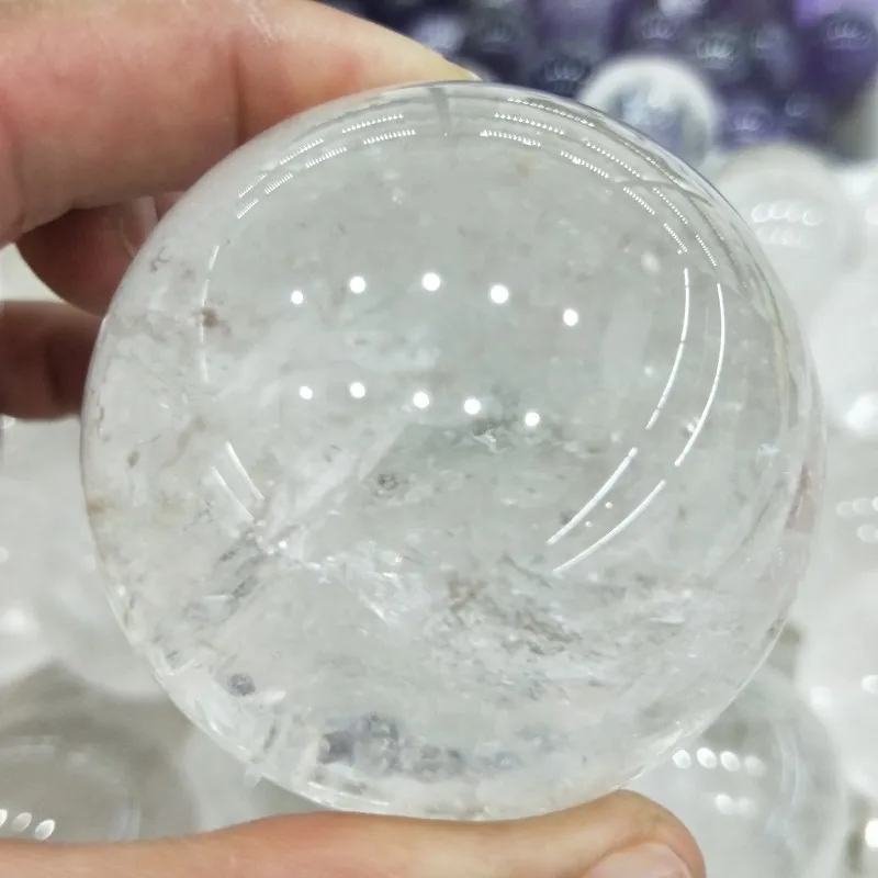 50 мм натурально чистый кварцевый Сферический Кристалл медитация рейки целебные пальмовые хрустальные камни и минеральные шарики домашние рукодельные украшения