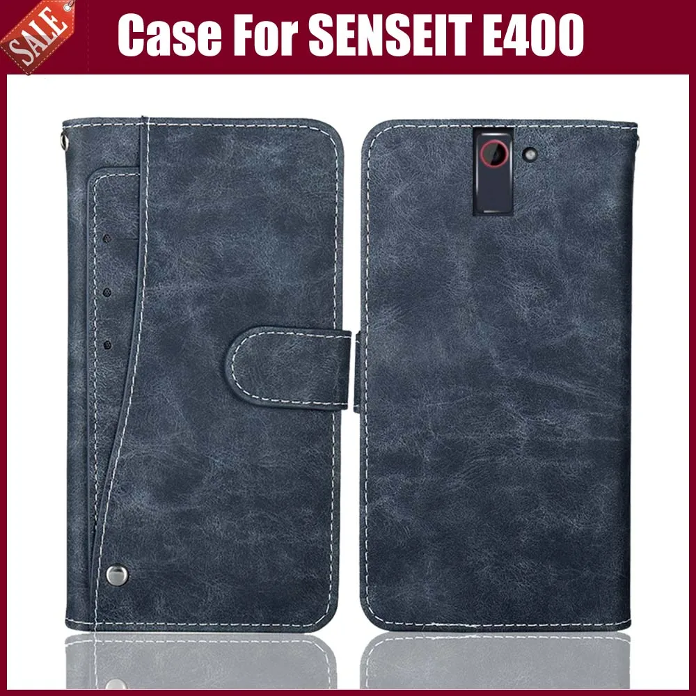 

Hot Sale! SENSEIT E400 Case High Quality Flip Leather Phone Case Protective Cover For SENSEIT E400 Case With Card Slots