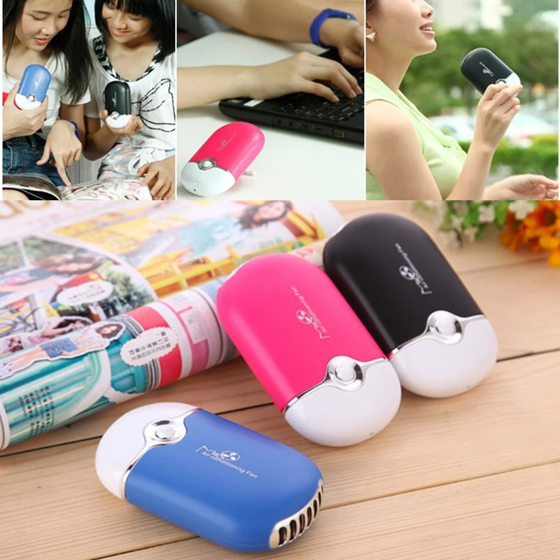 

Mini Portable Hand Held Desk Air Conditioner Humidification Cooling Fan Cooler