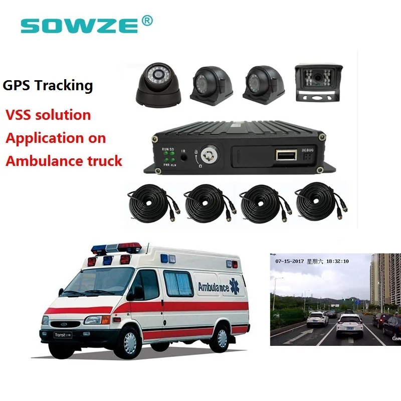 Водонепроницаемый Автомобильный видеорегистратор 4-канальный AHD MDVR GPS Мобильный |