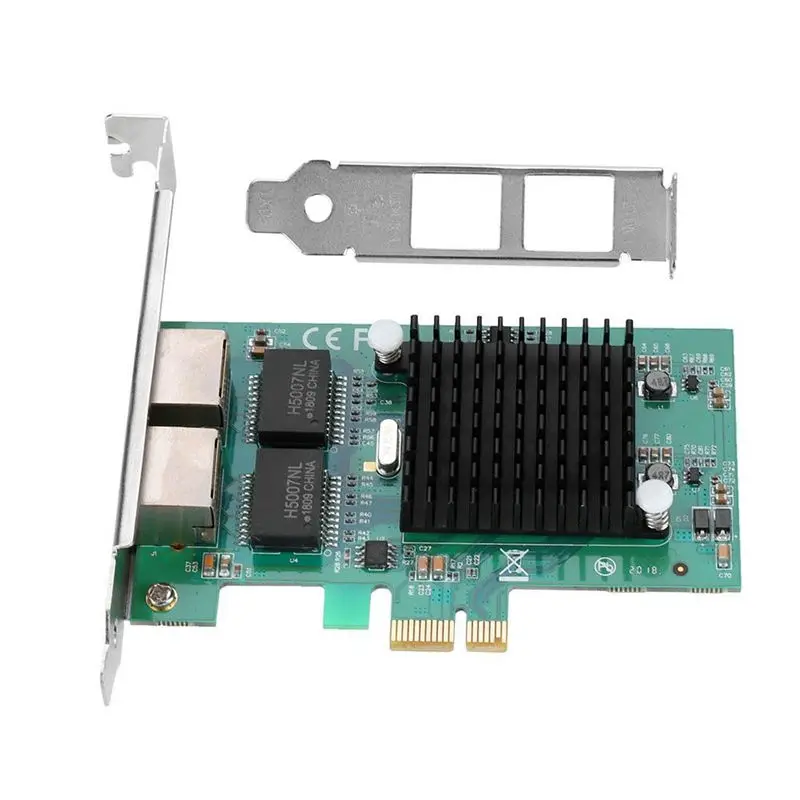 Для Intel 82575 Pci-E X1 2-Порты и разъёмы Gigabit Ethernet сервер адаптер Сетевая карта адаптер для ПК